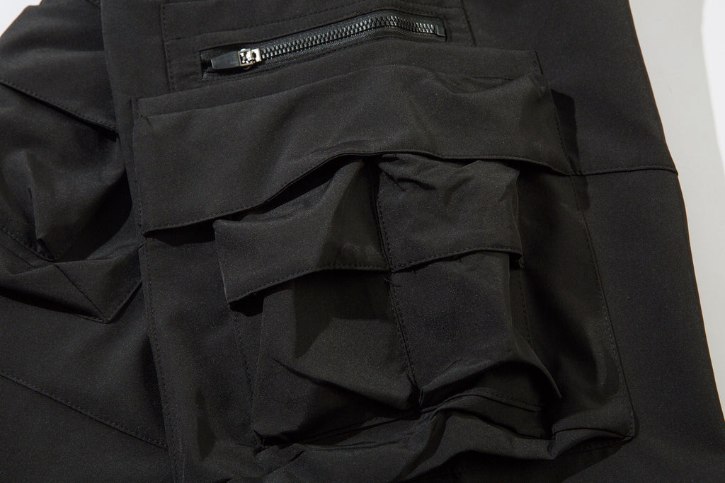 IBP442 Matte Black Cargo Joggers