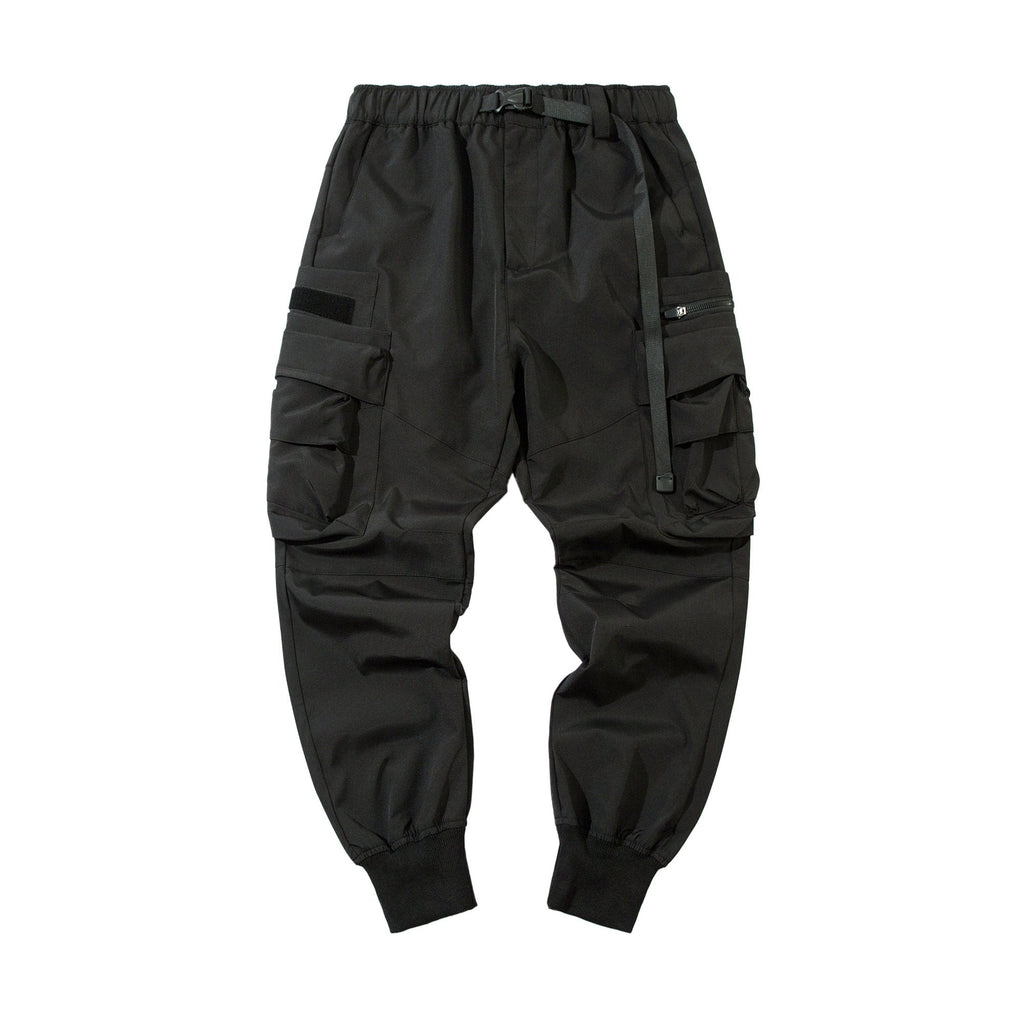 IBP442 Matte Black Cargo Joggers