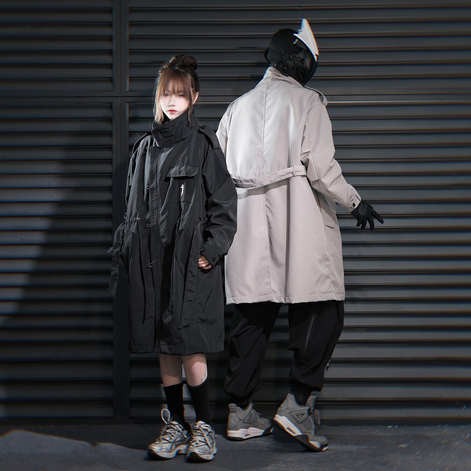 HiJ38 I-Tech Anorak Trench Coat