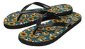 Sunflower And Skulls Flip Flops
