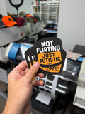 Not Flirting Sticker
