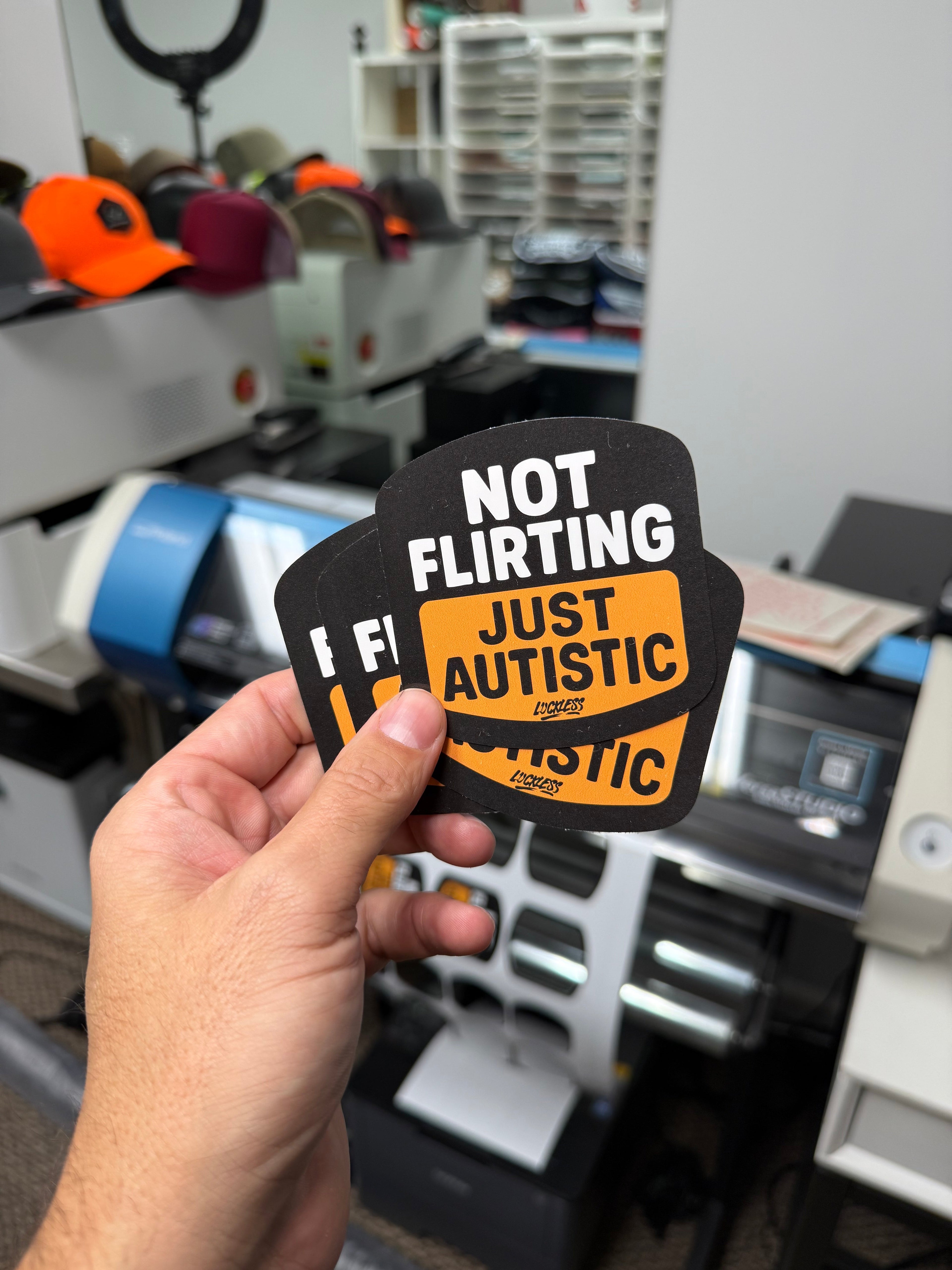 Not Flirting Sticker