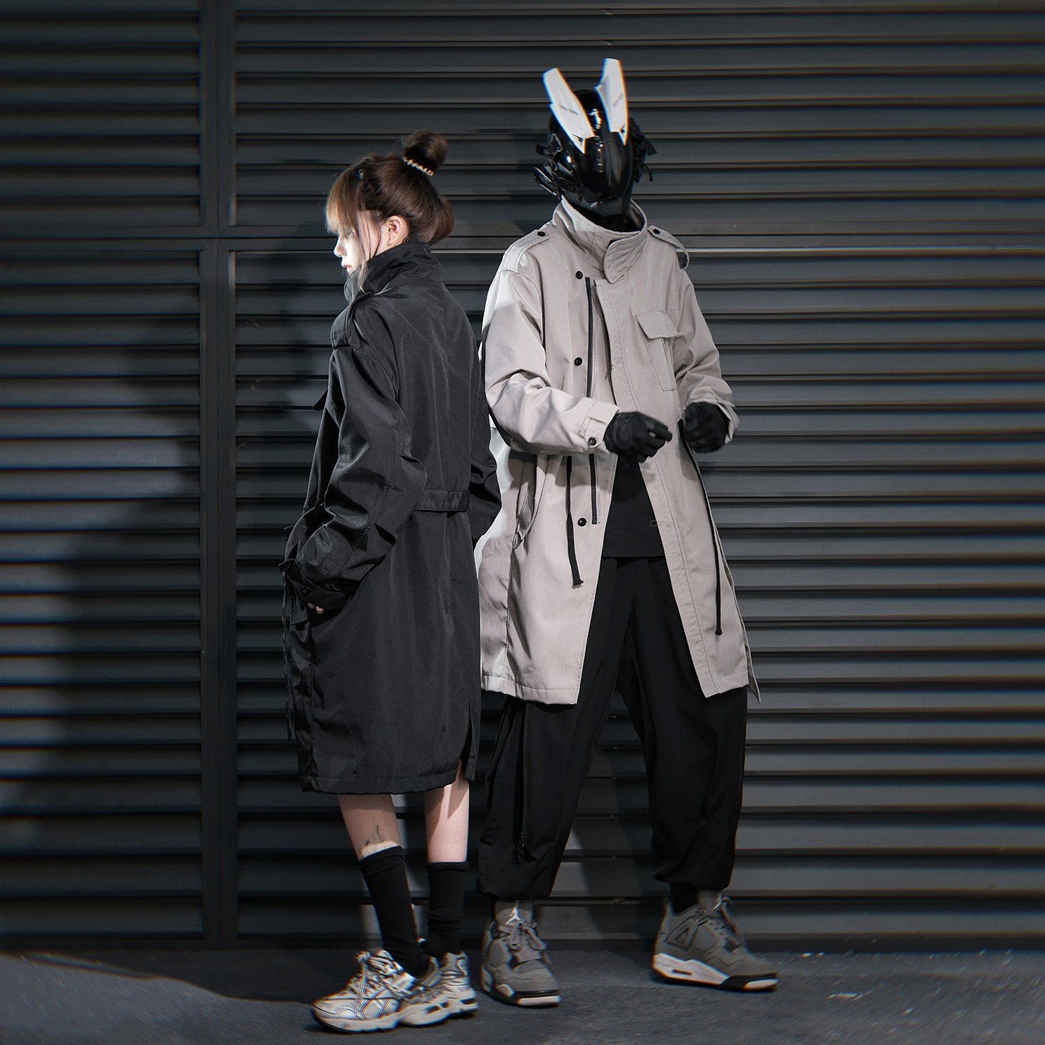 HiJ38 I-Tech Anorak Trench Coat