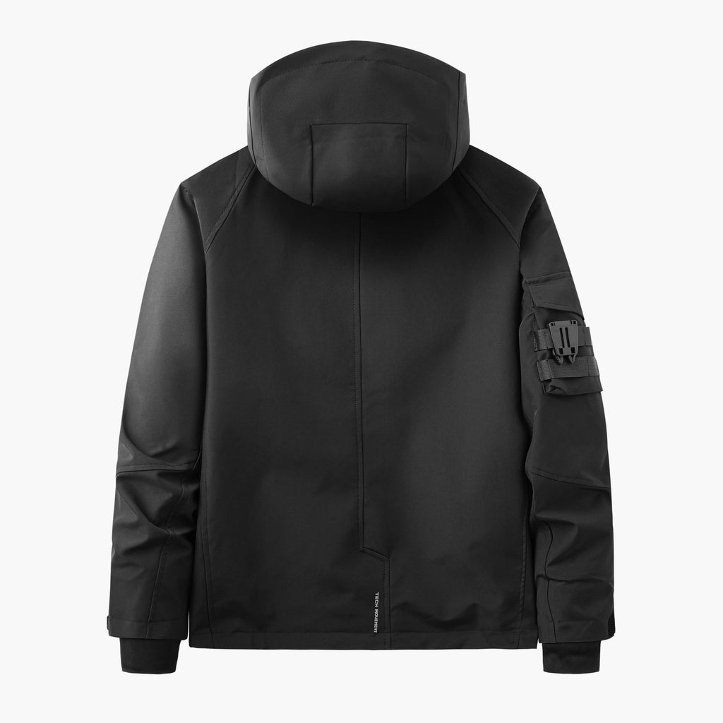 IBJ514 Black Techwear Functional Jacket
