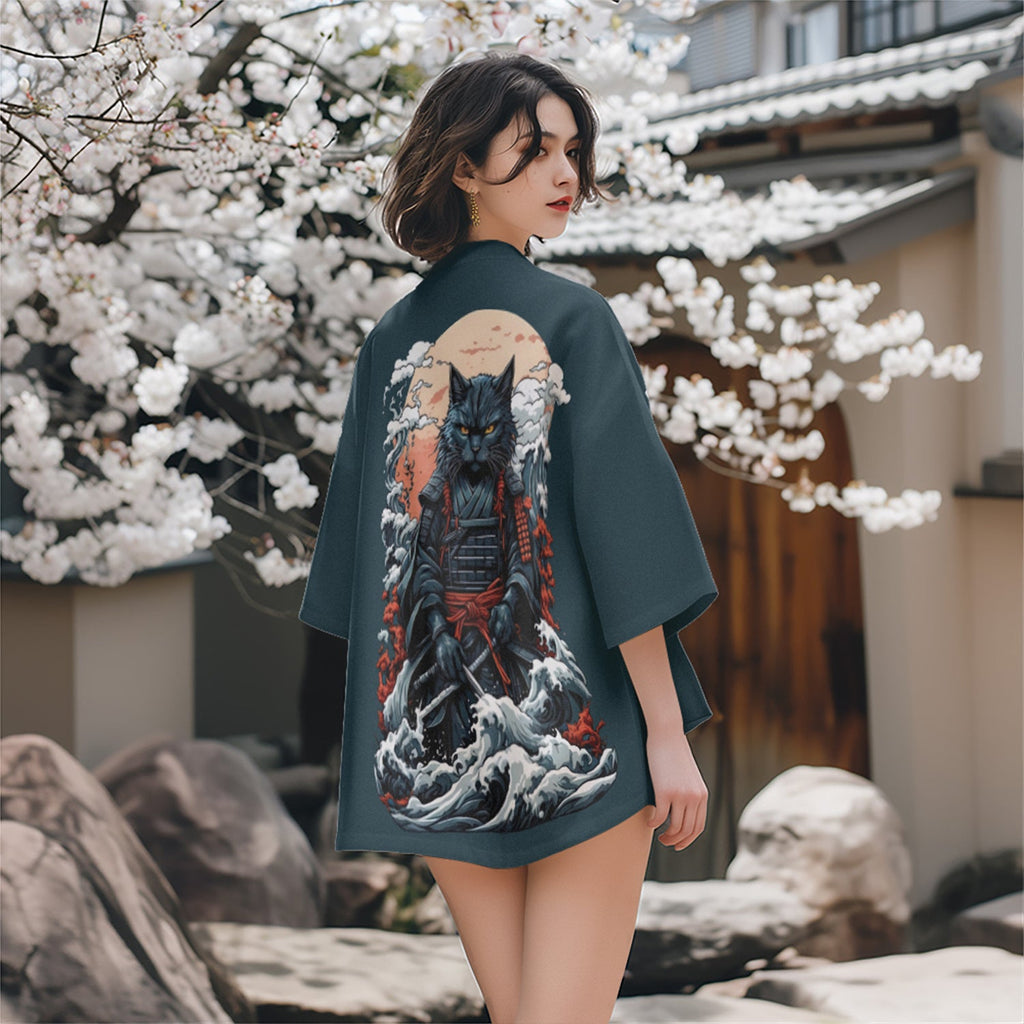 K31 Samurai Cat Kimono