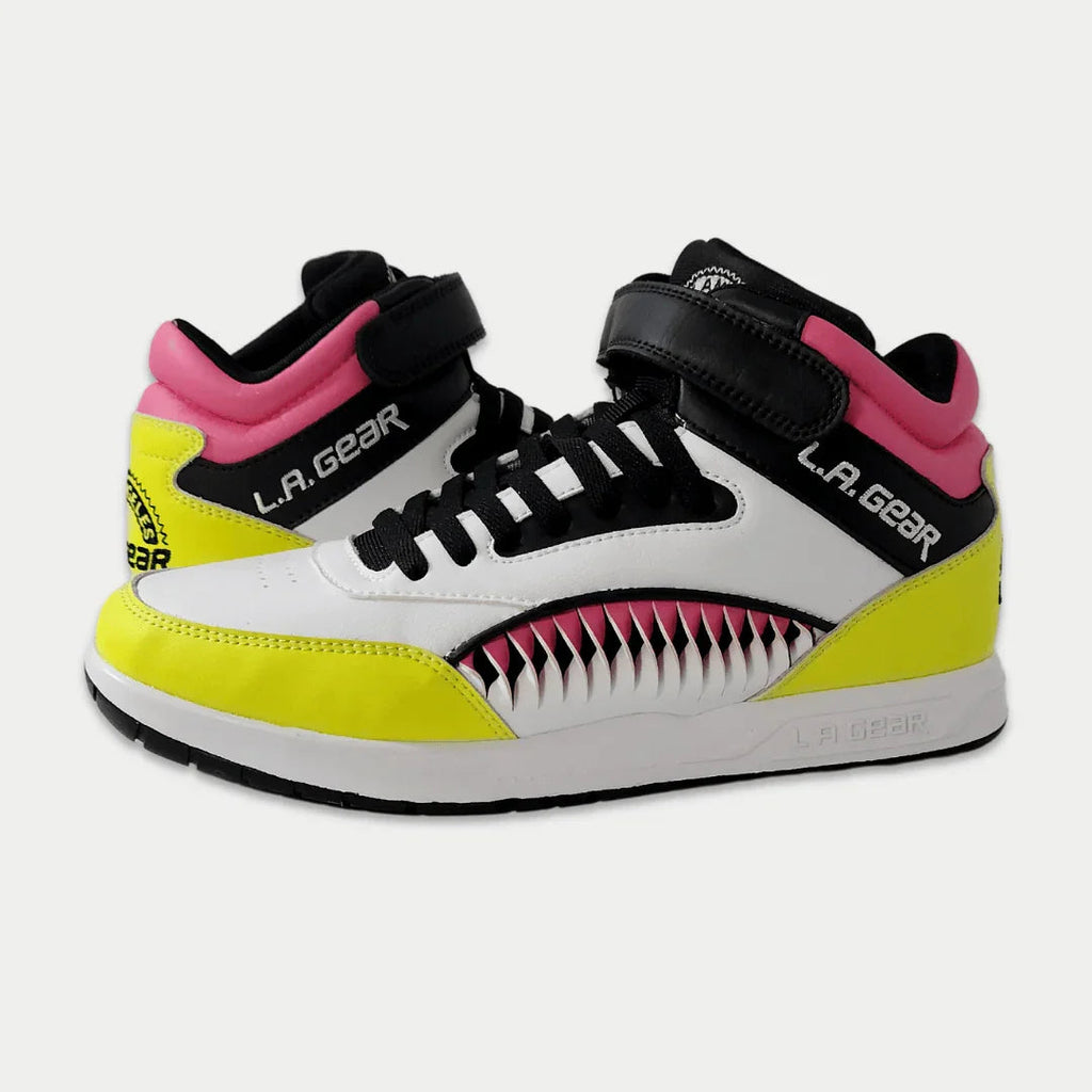 LA Gear Women's Flame Retro Hightop | Black x Pink x Lime