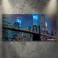 Brooklyn Bridge Night View Canvas Wall Art